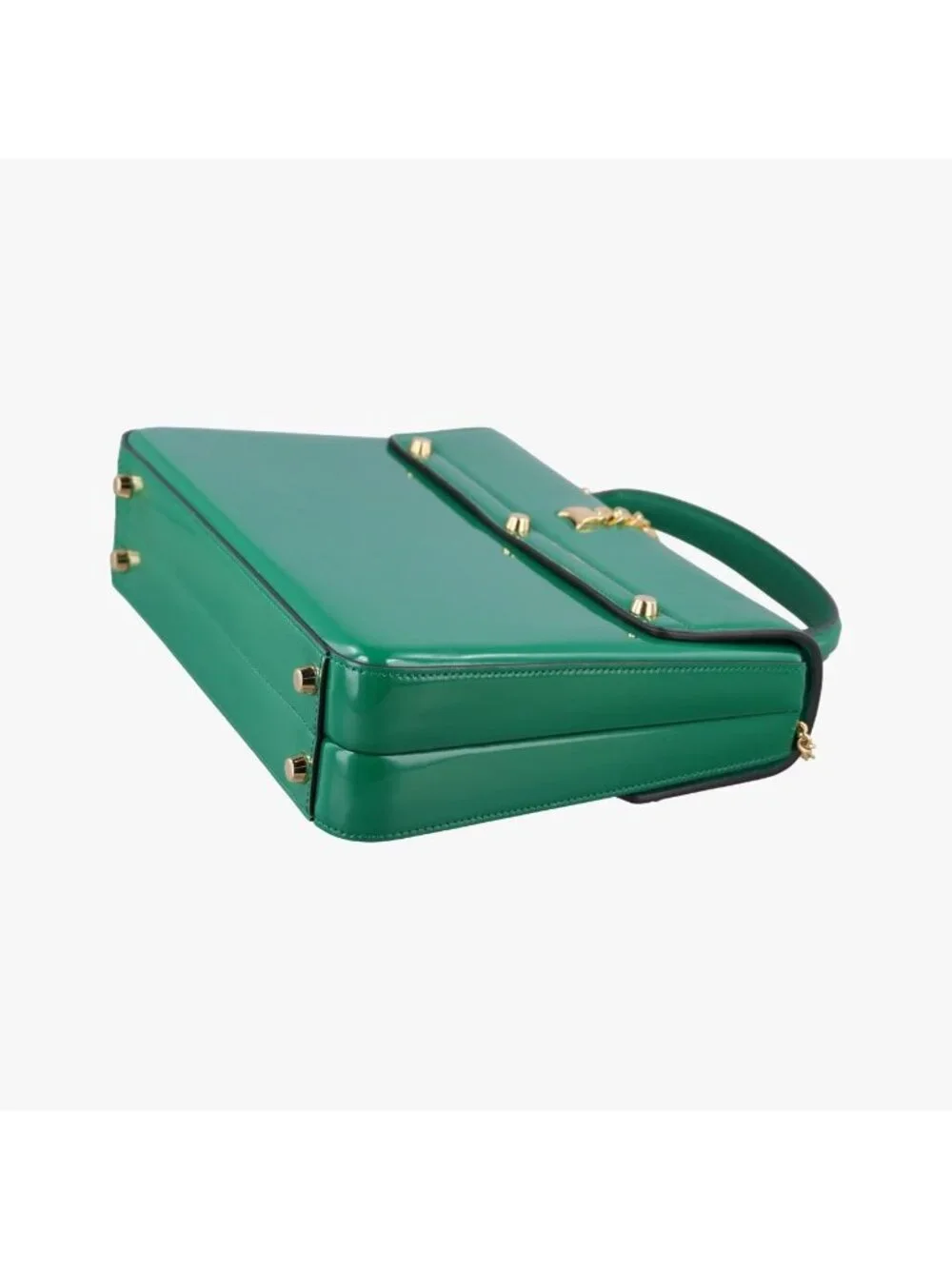 ★SOLD★ Gucci Sylvie Green Patent Shoulder - Picture 6 of 15